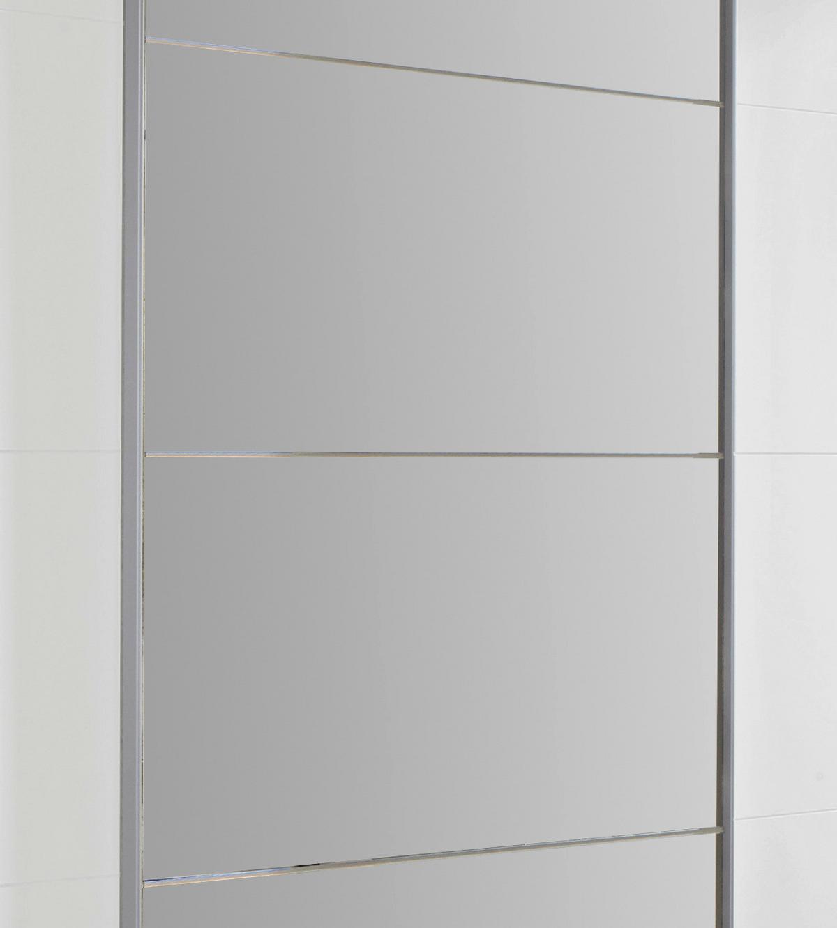 Schwebetürenschrank Mit Spiegel 270cm Ernie, Alpinweiß Dekor - Weiß, MODERN, Glas/Holzwerkstoff (270/210/65cm) - MID.YOU