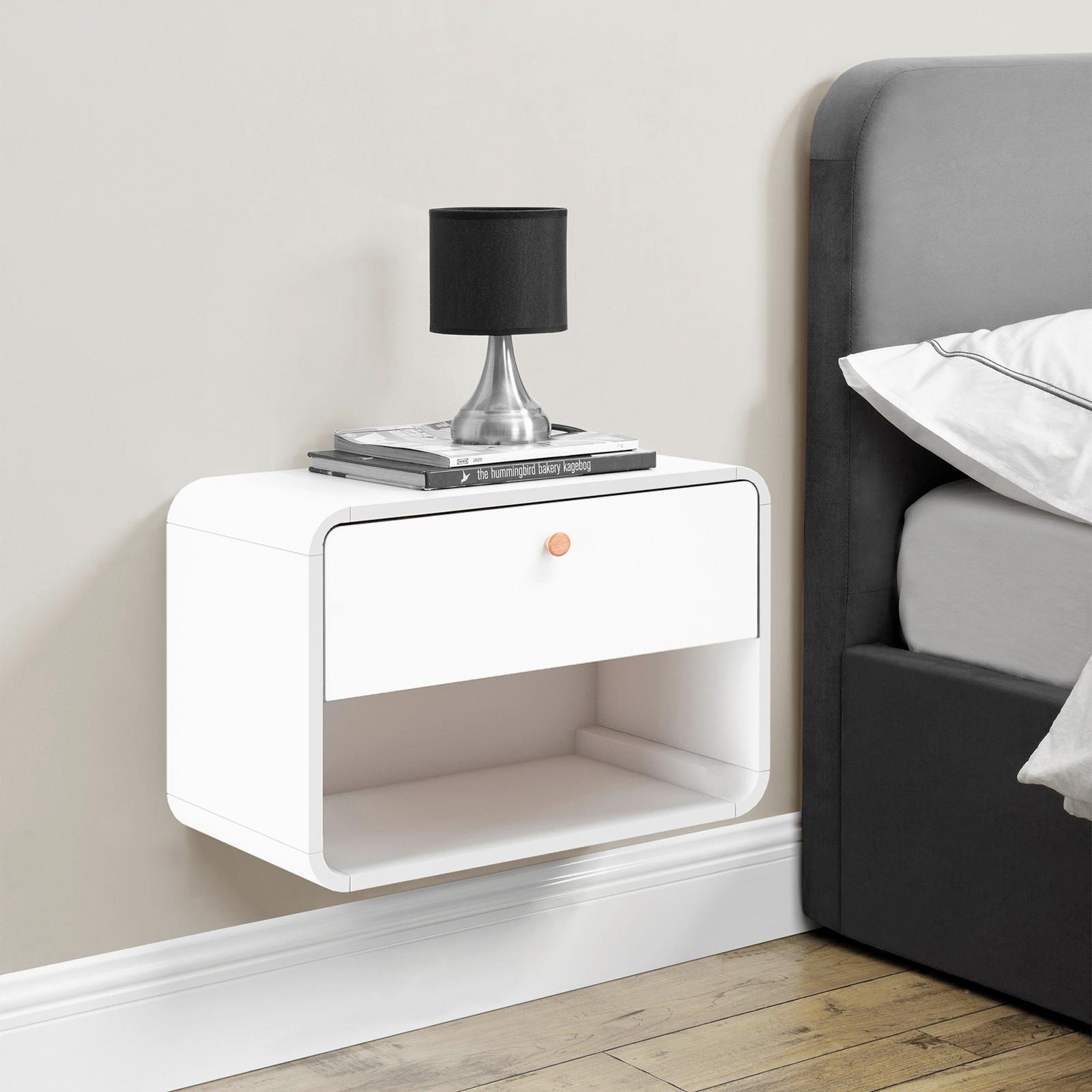 Nachttisch Cassie, Weiß B: 51 Cm - Weiß, Design, Holzwerkstoff (51/39/37cm) - MID.YOU