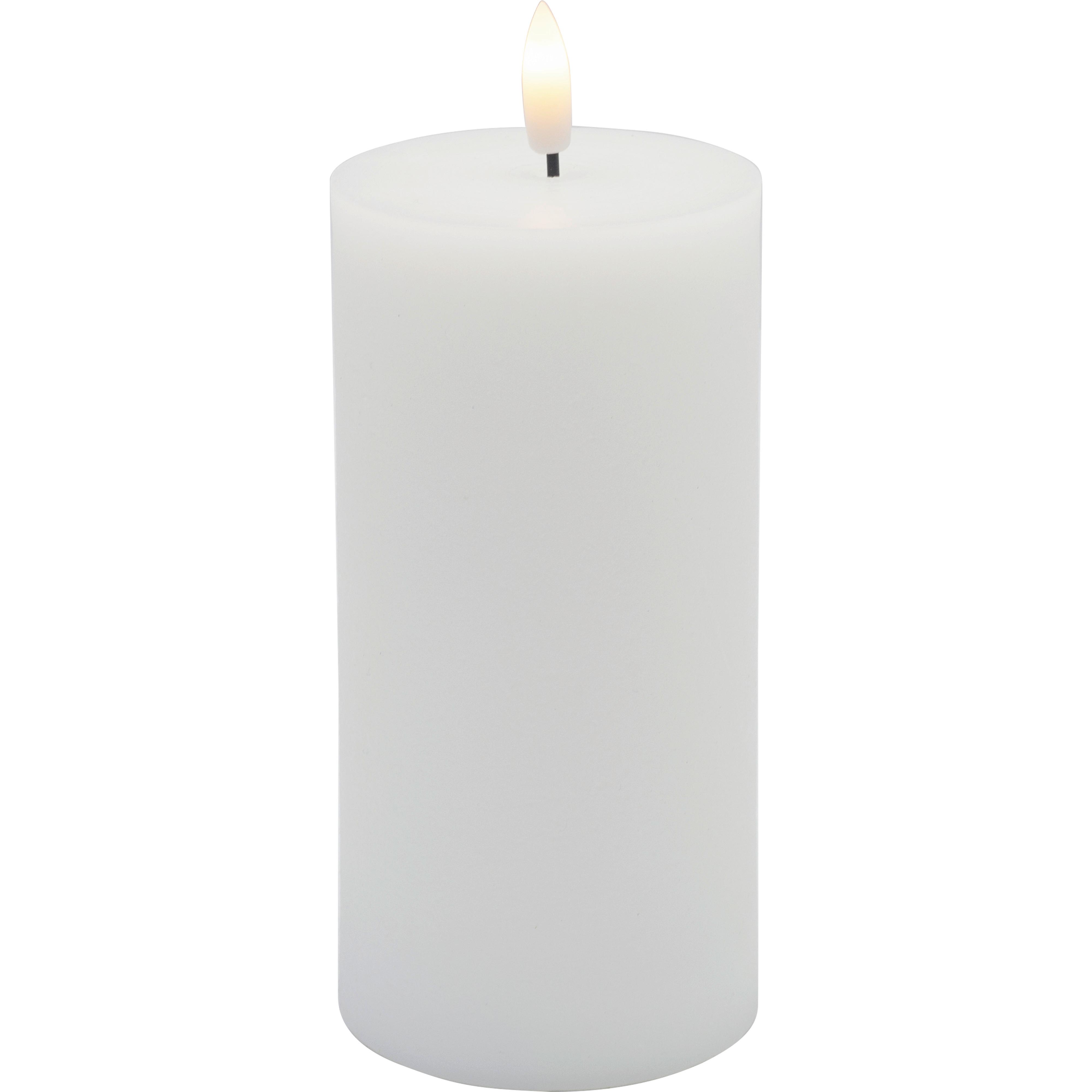 LED sviečka dotyk (on/off) - biela, plast/prírodné materiály (7,5/15cm) - Mömax