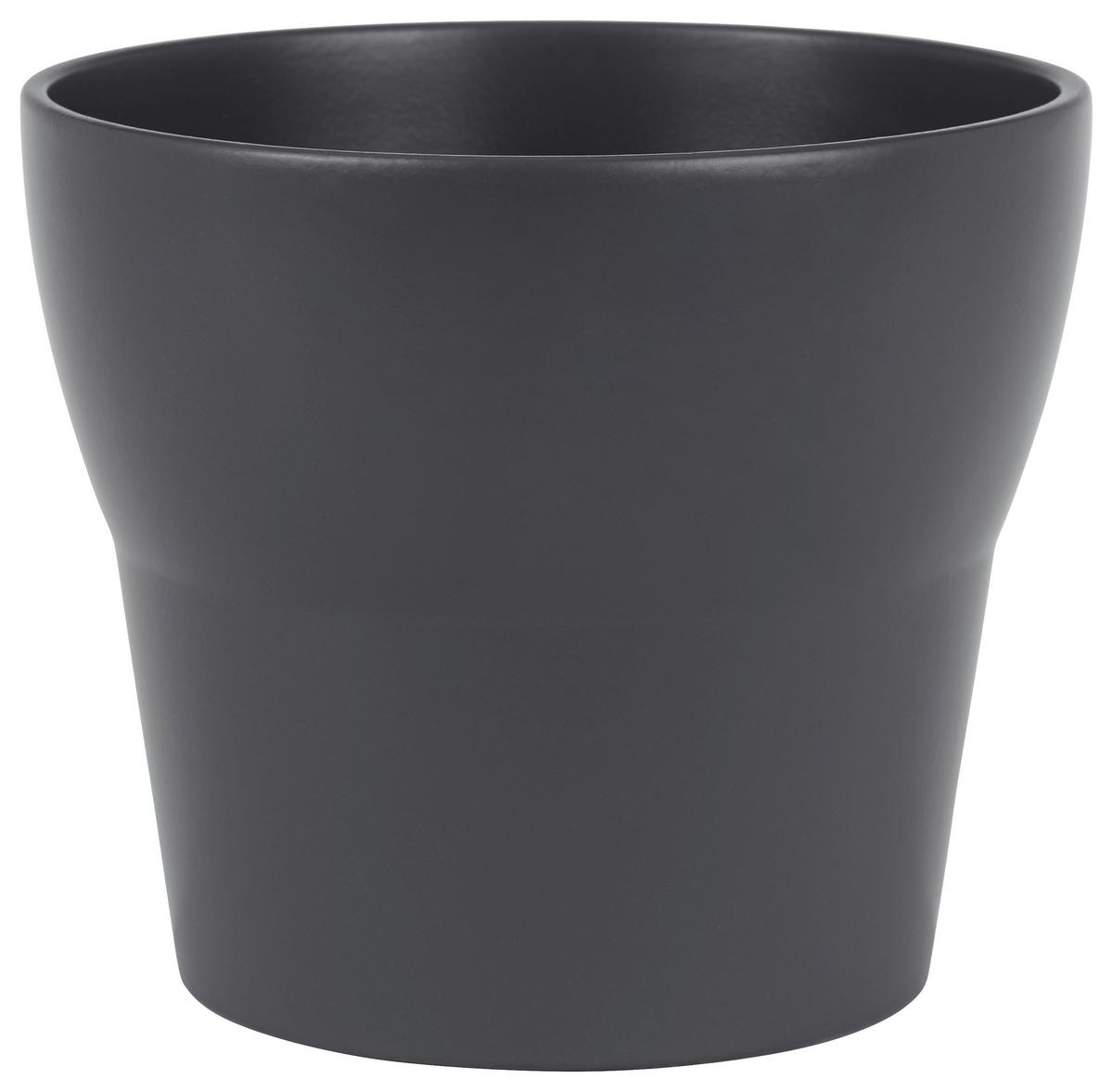 Übertopf Da Vinci Steingut In- & Outdoor Ø 15 cm - Schlammfarben/Weiß, KONVENTIONELL, Keramik (15/12cm) - Ondega