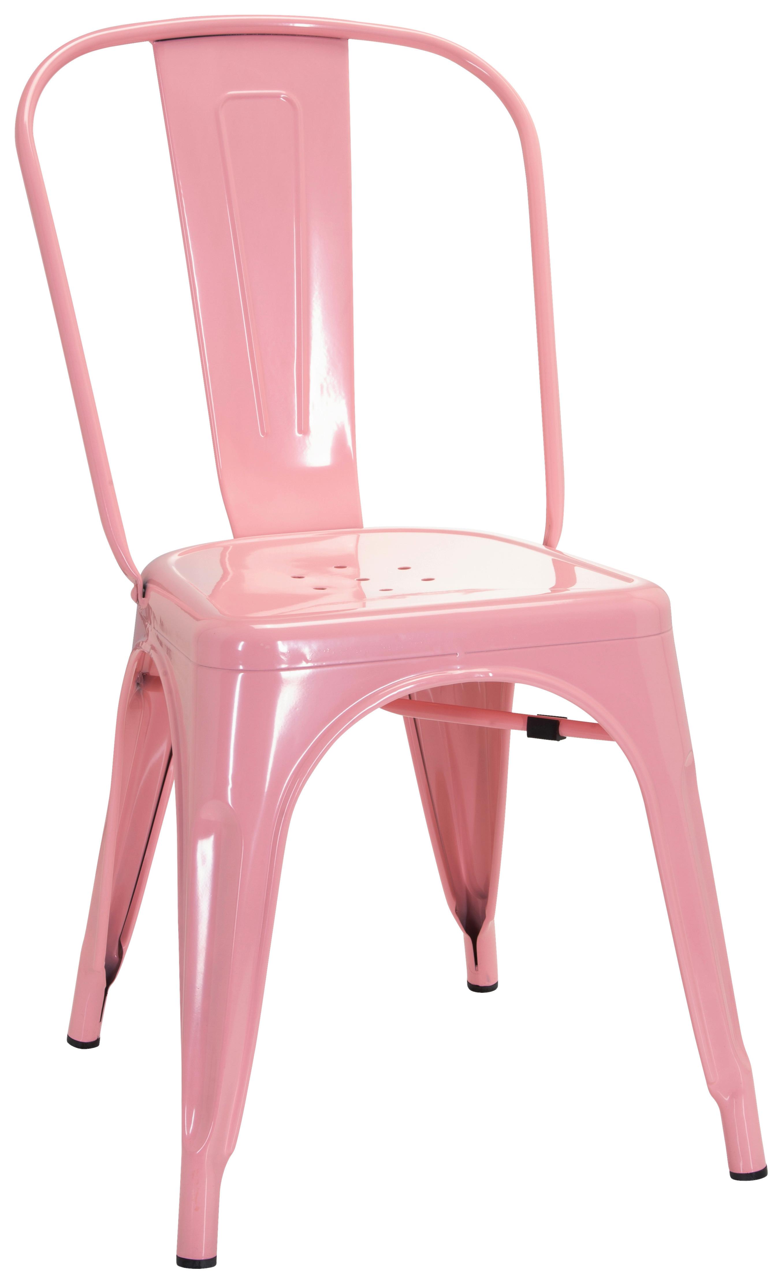 Stuhl Vantaggio Comfort Stapelbar Rosa Bis 150 Kg - Rosa, Basics, Metall (44/84/54cm) - MID.YOU