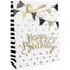 Geschenktasche Golden Birthday L - Goldfarben/Schwarz, MODERN, Karton (40/30/12cm) Geschenktasche Golden Birthday L - Goldfarben/Schwarz, MODERN, Karton (40/30/12cm)