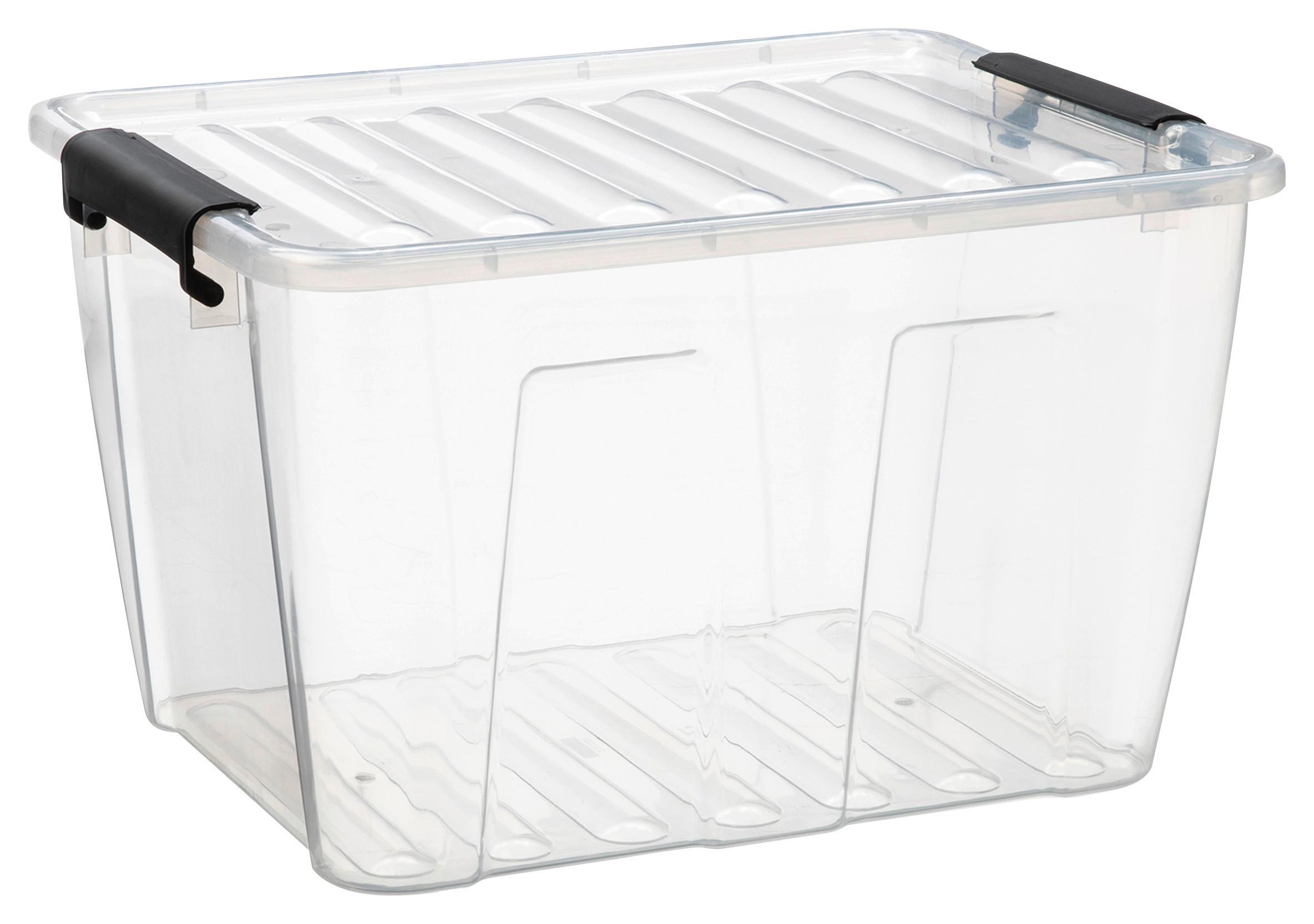 Box S Krytom Betty, 15l - priehľadné/čierna, plast (36,5/27,5/22cm) - Based