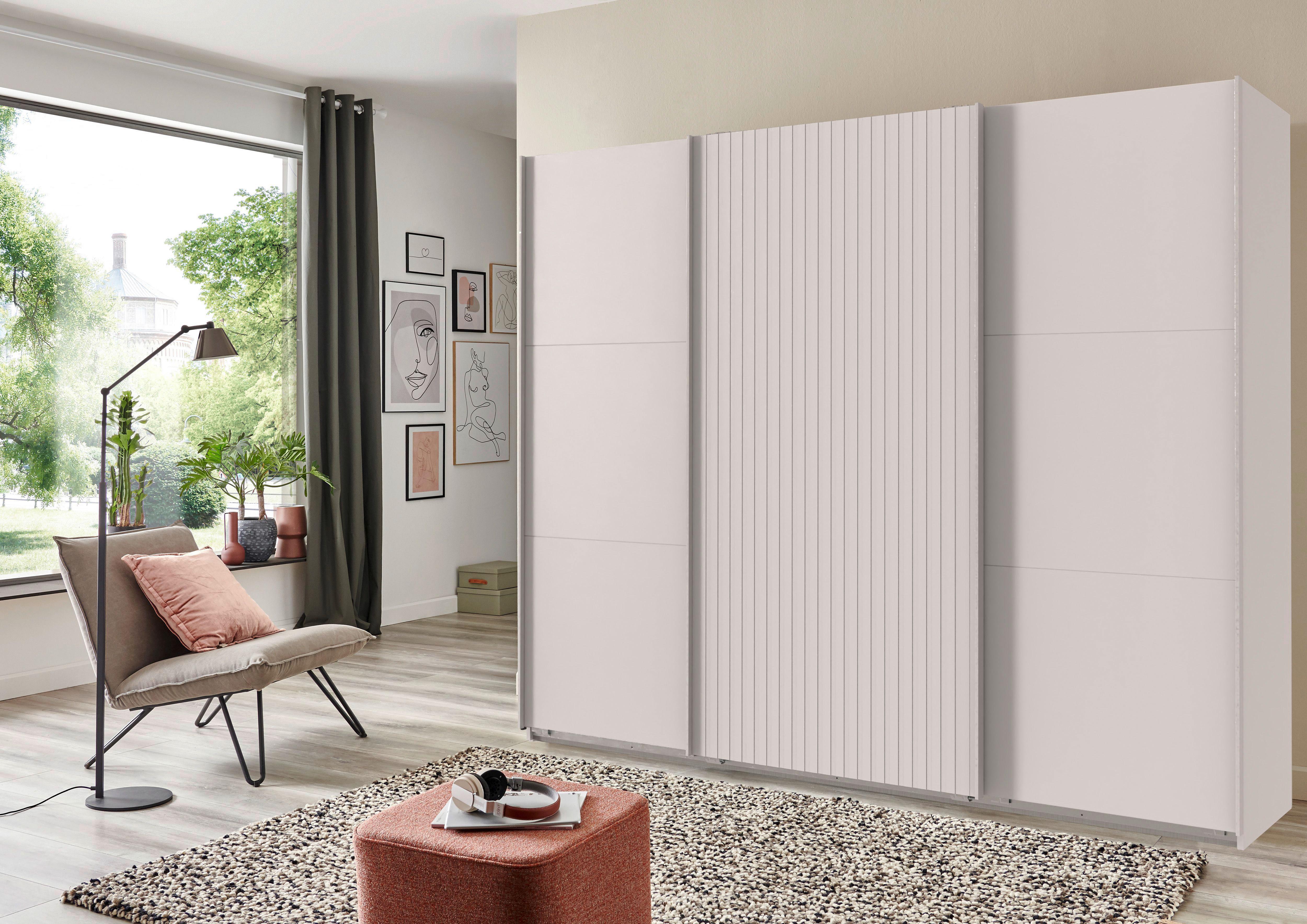 Schwebetürenschrank Andorra Weiß B: 300 Cm - Weiß, MODERN, Holzwerkstoff (300/216/65cm) - MID.YOU