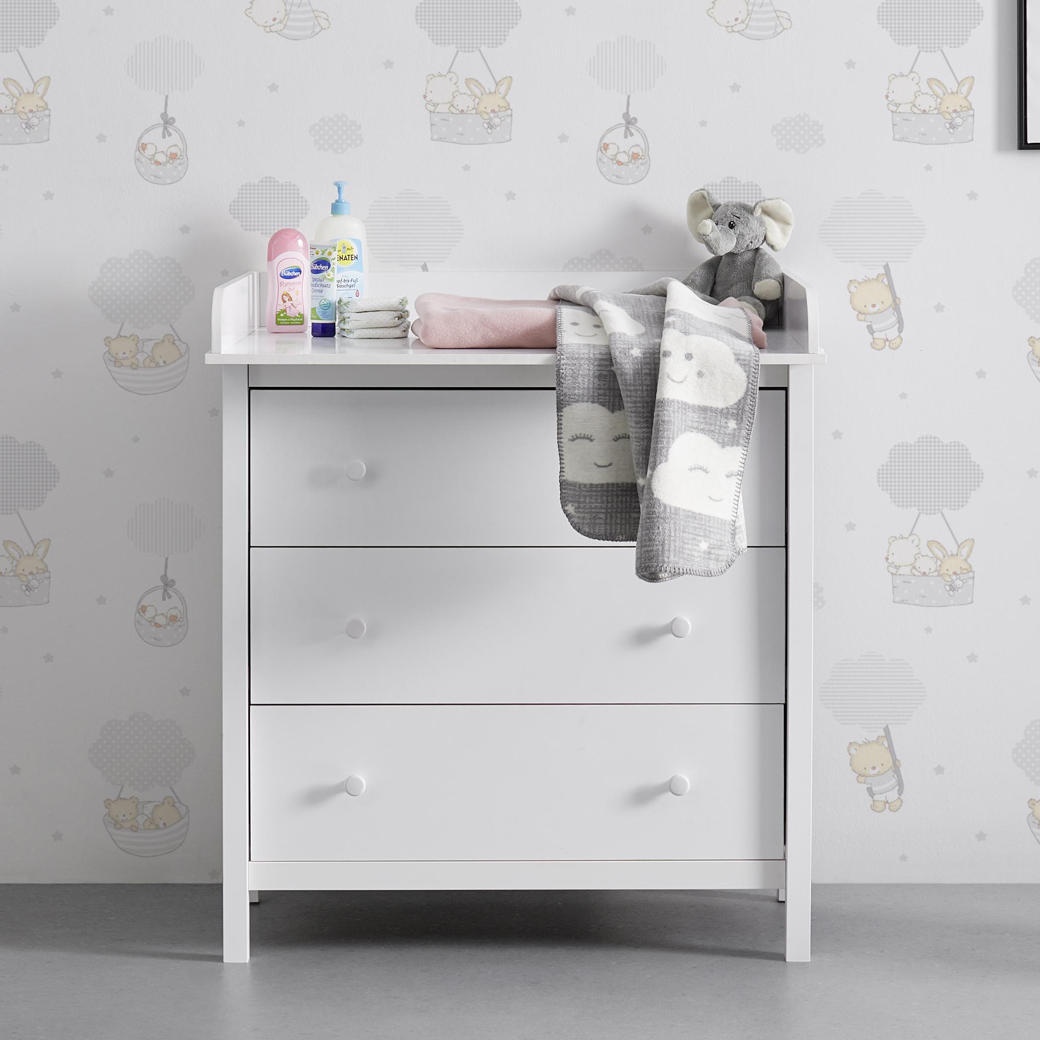 Prebaľovací pult MARIA - biela, Modern, plast (90/100,4/71,5cm) - Bessagi Kids