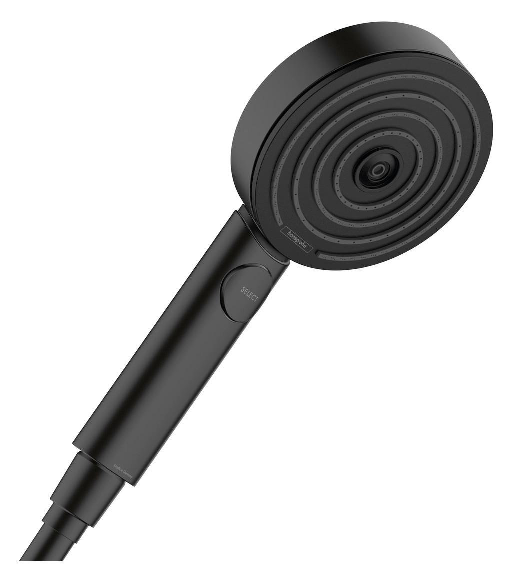 Handbrause Pulsify Schwarz 3-Fach verstellbar - Schwarz, Basics, Kunststoff (10,5/22,4/3cm) - Hansgrohe