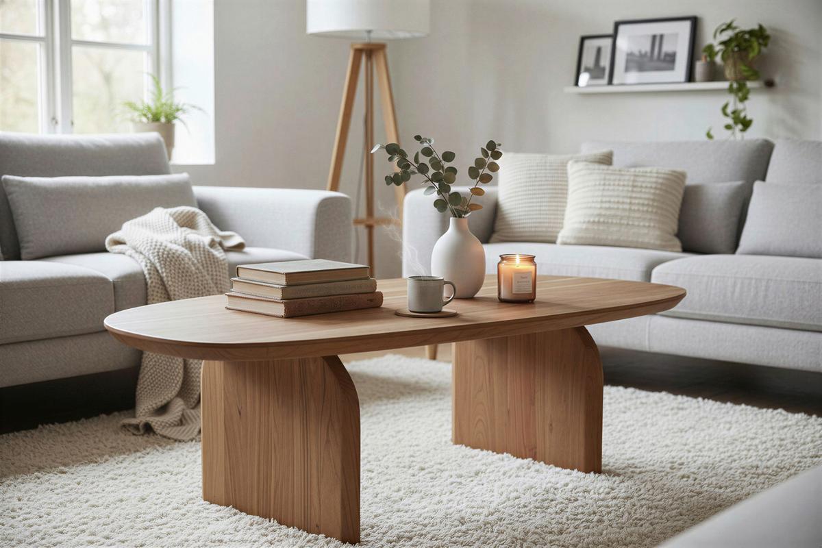 COUCHTISCH Akazie Natur B: 135cm - Naturfarben, Design, Holz (135/76/38cm) - MID.YOU