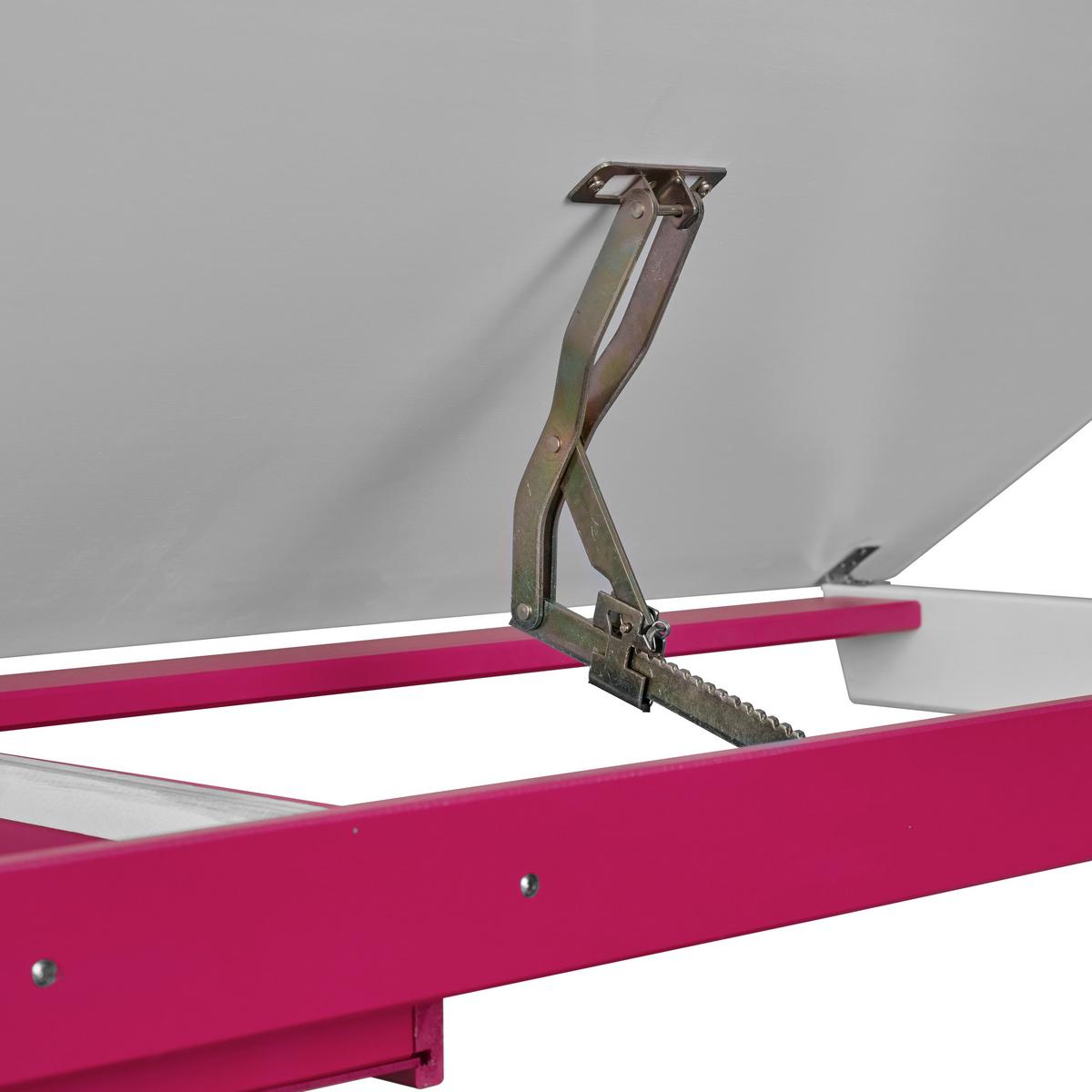 Ifjúsági Íróasztal Pijii - pink/rózsaszín, Basics, faalapú anyag/fa (109/55/62-96cm) - MID.YOU