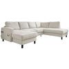 Wohnlandschaft Molly Beige U: 148x298x198 cm - Beige/Schwarz, Textil (148/298/198cm) - MID.YOU