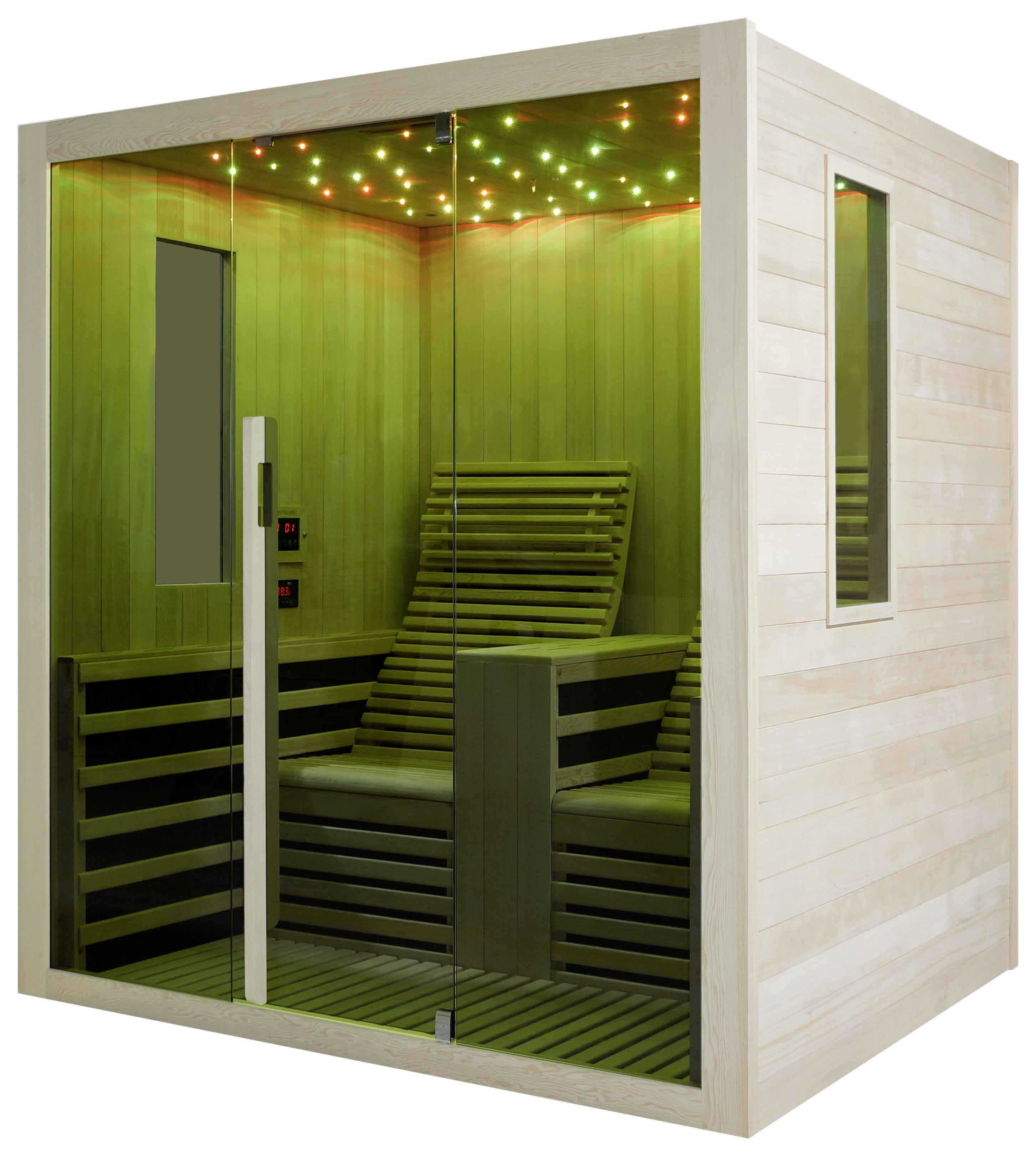 Infrarotkabine 2 Personen 180x195x150 cm Carbon