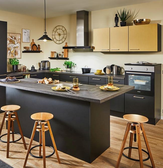 Einbauküchen Pn 210 Frei Planbar Modernes Design - Holzwerkstoff - Pino
