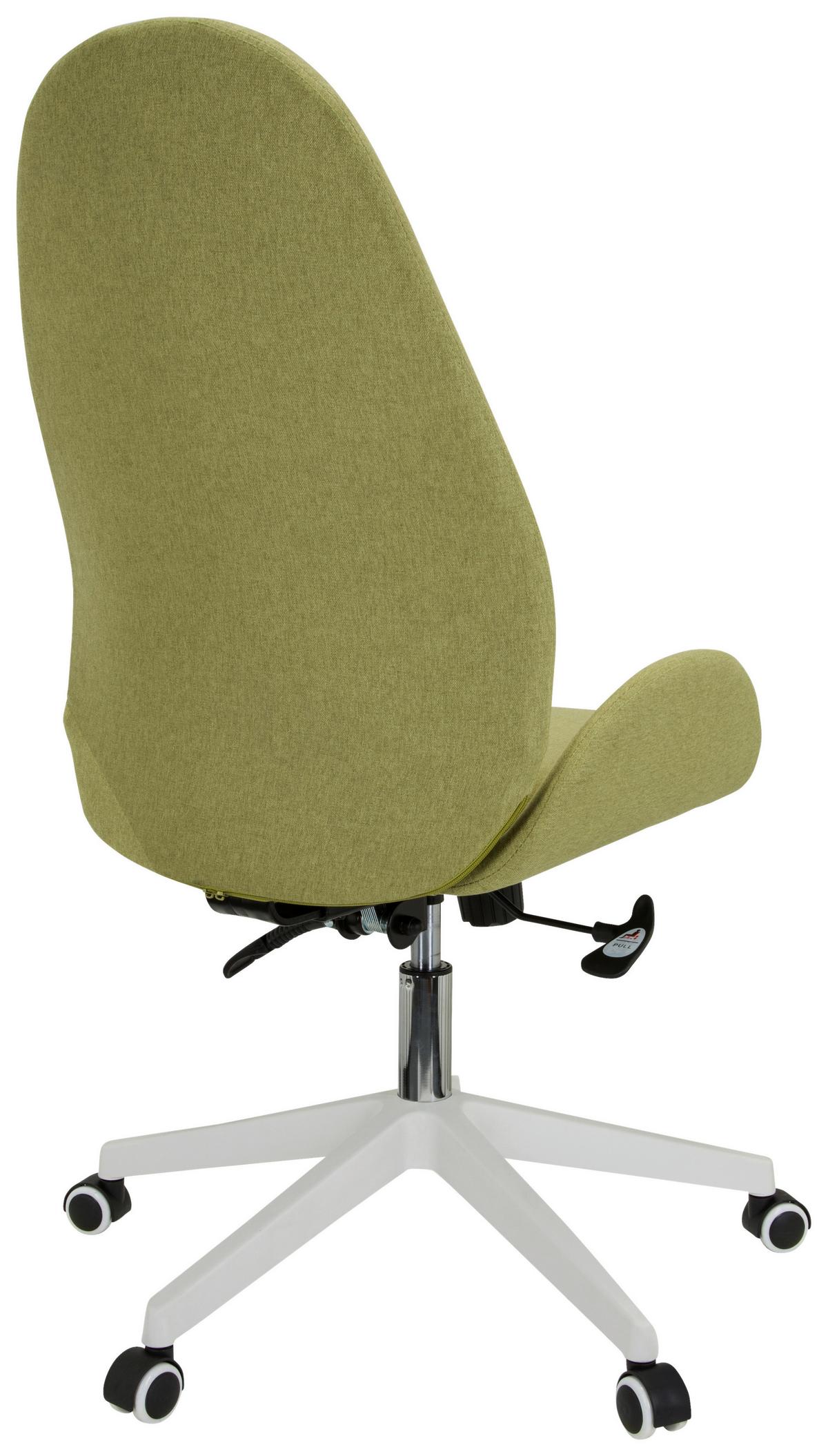Drehstuhl Avea I Mit Wippfunktion Grün - Weiß/Grün, Basics, Kunststoff/Textil (56/104/58cm) - MID.YOU