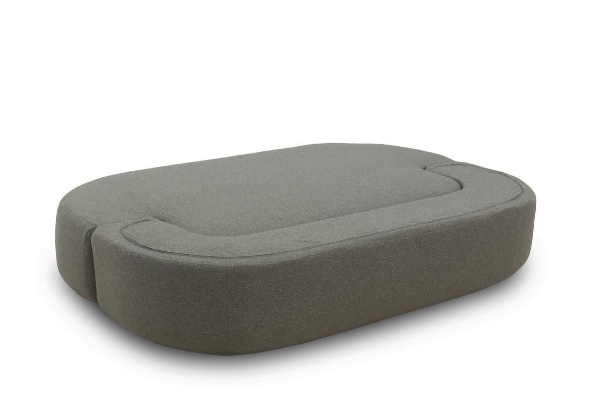 Schlafsofa Dunkelgrau B: 208 Cm - Dunkelgrau/Schwarz, Design, Textil (208/78/115cm) - MID.YOU