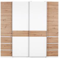 Drehtürenschrank Mit Laden B: 215 Cm Fabio Weiß/eiche Dekor - Eiche Artisan/Weiß, KONVENTIONELL, Holzwerkstoff (215/215/61,9cm)