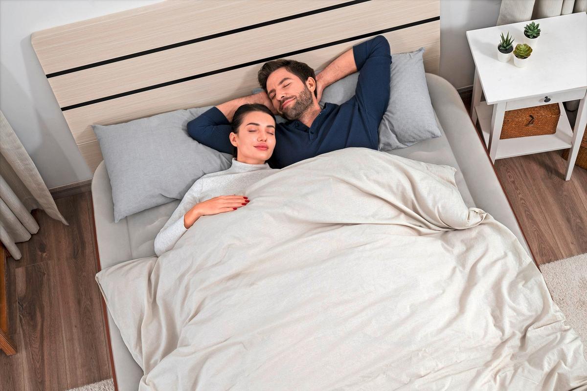 Luftbett Anastasia 203x152x51 Cm Bis 350kg, Inkl. Pumpe - Braun/Grau, KONVENTIONELL, Kunststoff/Metall (203/152/51cm) - Bestway