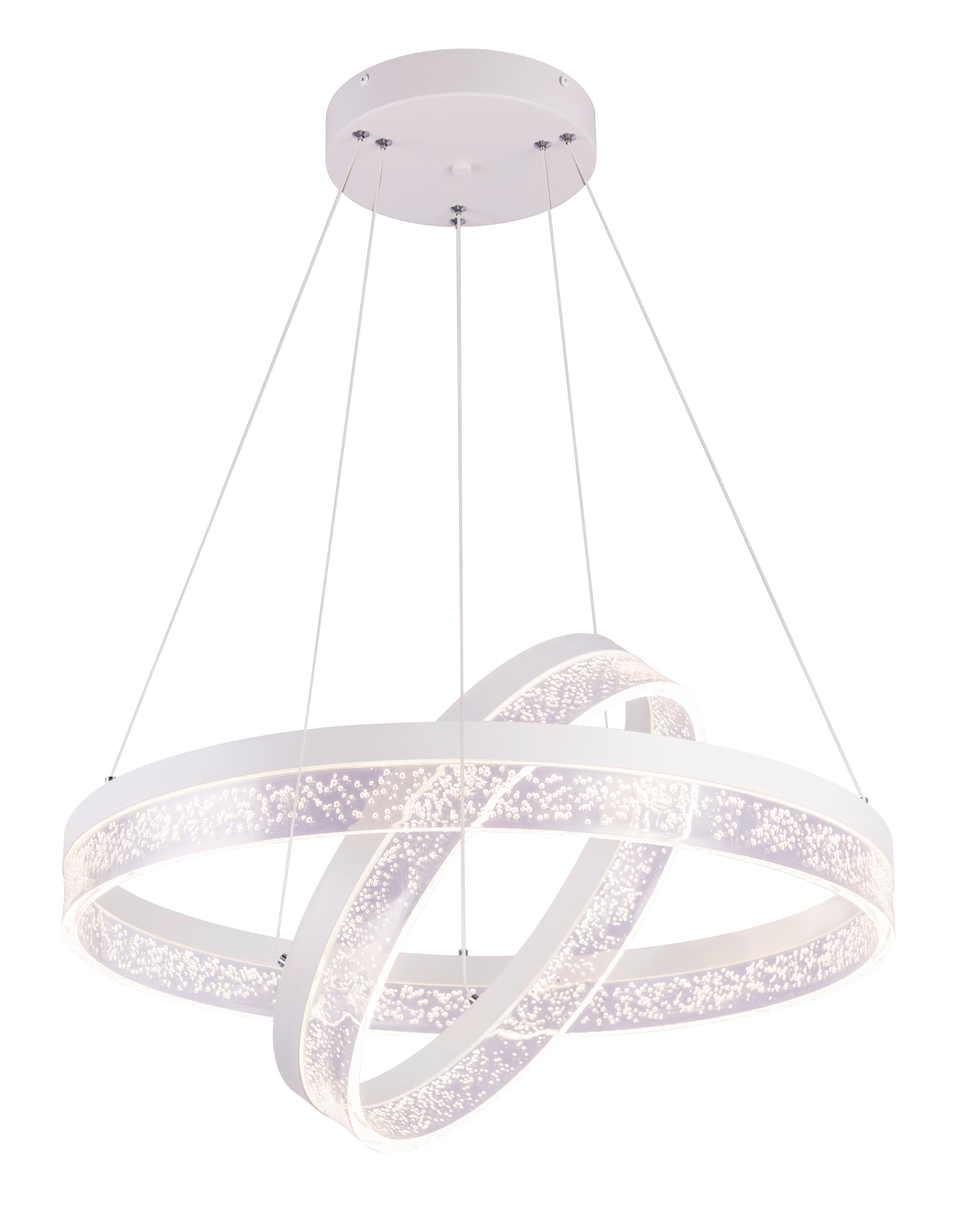 Led-hängeleuchte 68225-60 Smitty - Transparent/Weiß, Basics, Kunststoff/Metall (60/120cm) - Globo