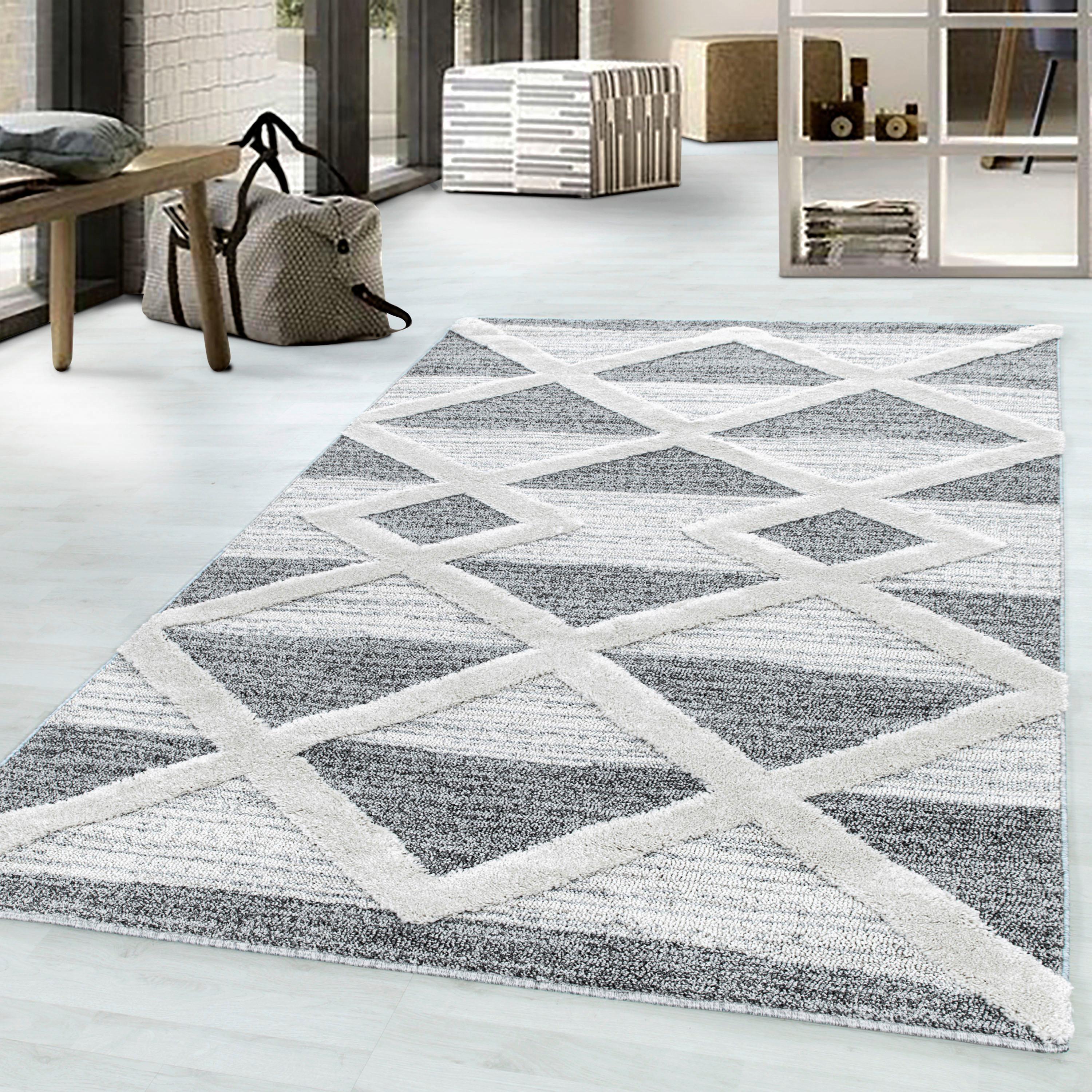 Tkaný koberec 120x170cm, šedá - šedá, Konvenční, textil (120/170cm)