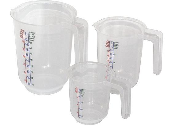 Messbecher 3er-Set - KONVENTIONELL - Plast 1 Messbecher 3er-Set - KONVENTIONELL - Plast 1