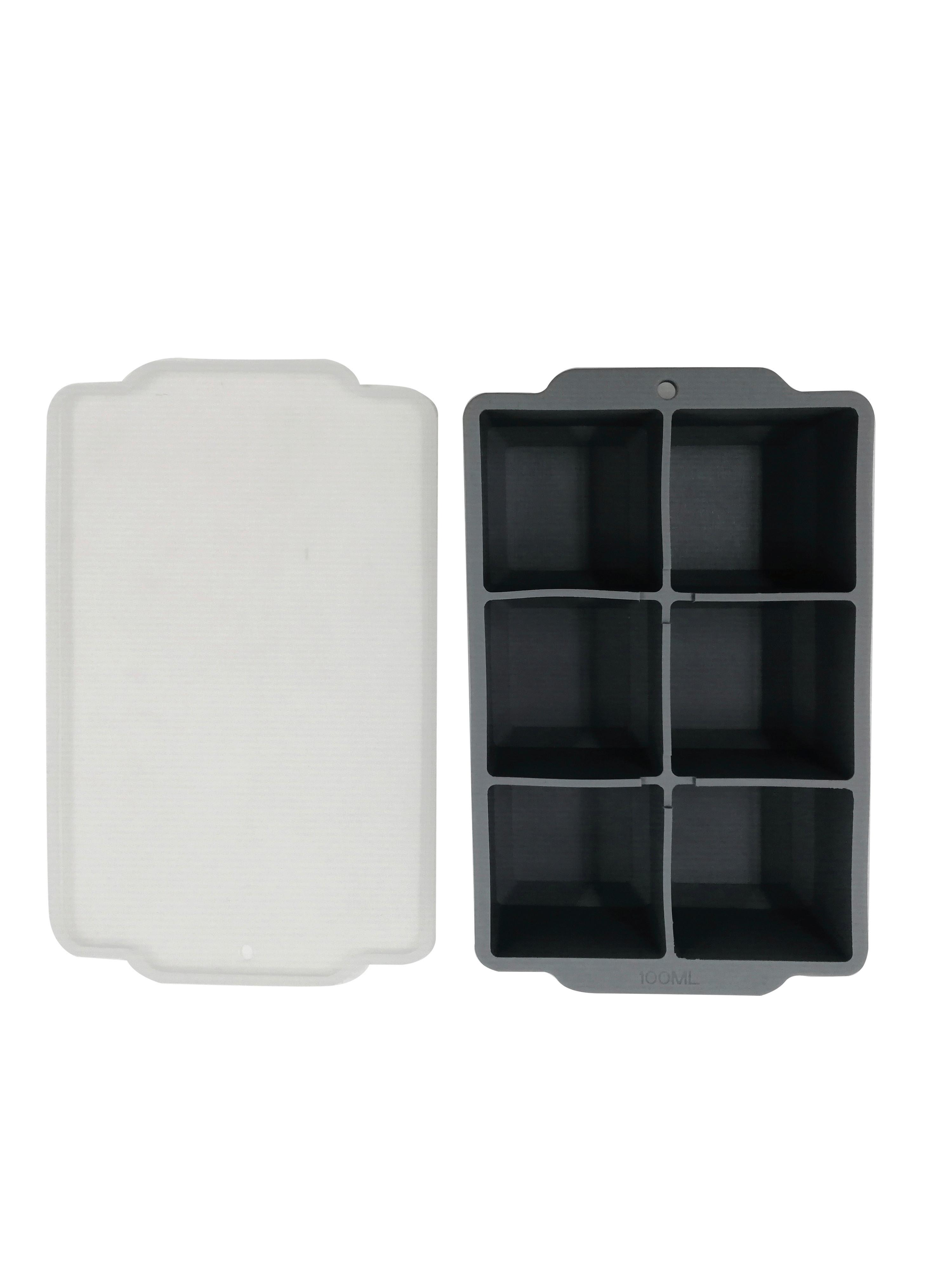 forma na ľad CUBE XL - sivá, Modern, plast (16/5/11cm) - Modern Living