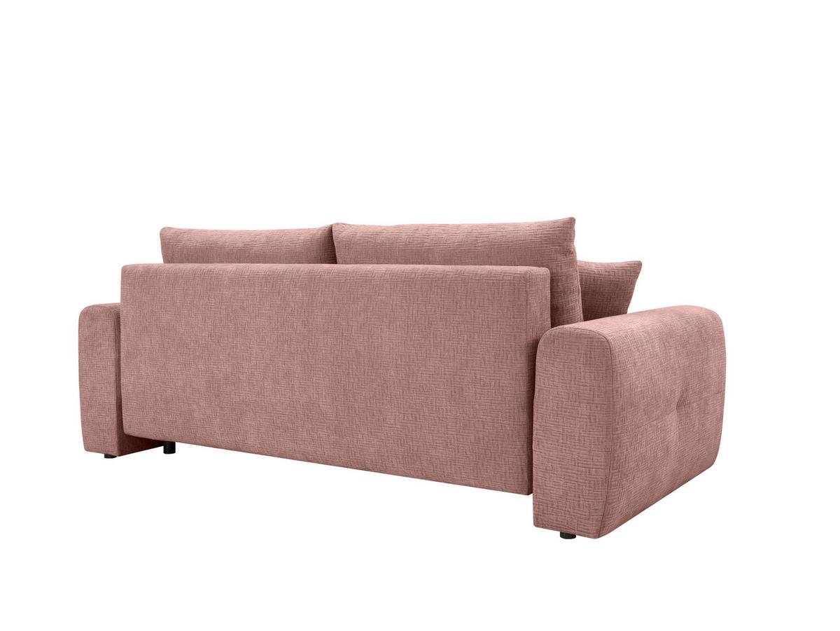 Schlafsofa Chelim Lux 3Dl Rosa B: 241cm - Schwarz/Rosa, Design, Textil (241/90/106cm) - MID.YOU