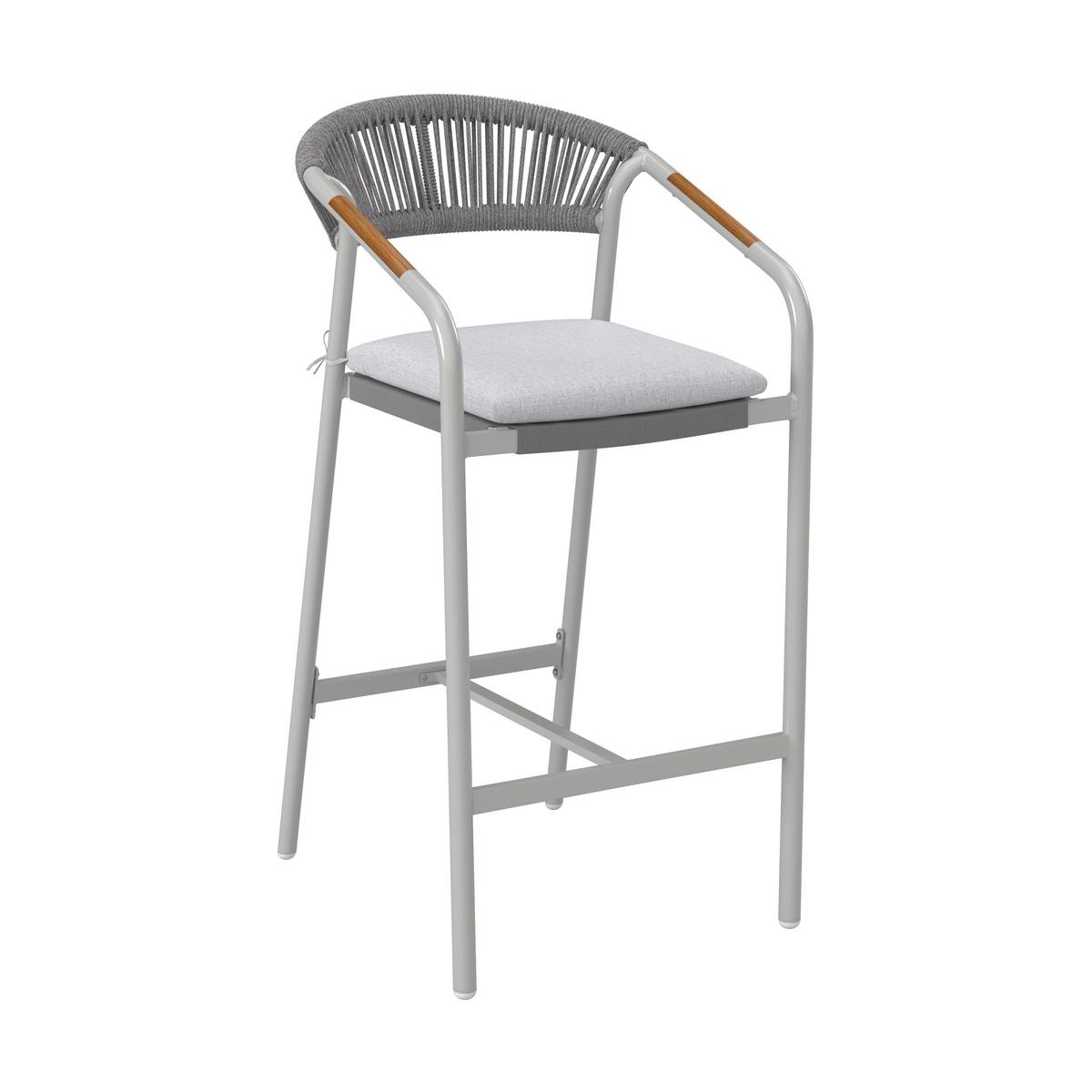 ZAHRADNÍ BAROVÁ SADA ALLONSO - světle šedá/přírodní barvy, Moderní, kov/textil - Bessagi Garden