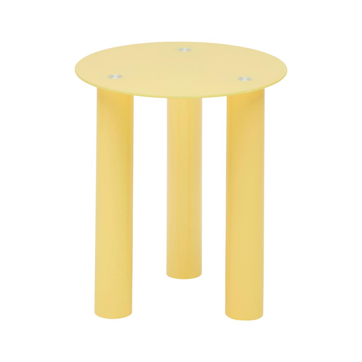 PRÍRUČNÝ STOLÍK LARGO -STUDIO- - žltá, Lifestyle, drevo/sklo (40/40/40cm) - Premium Living