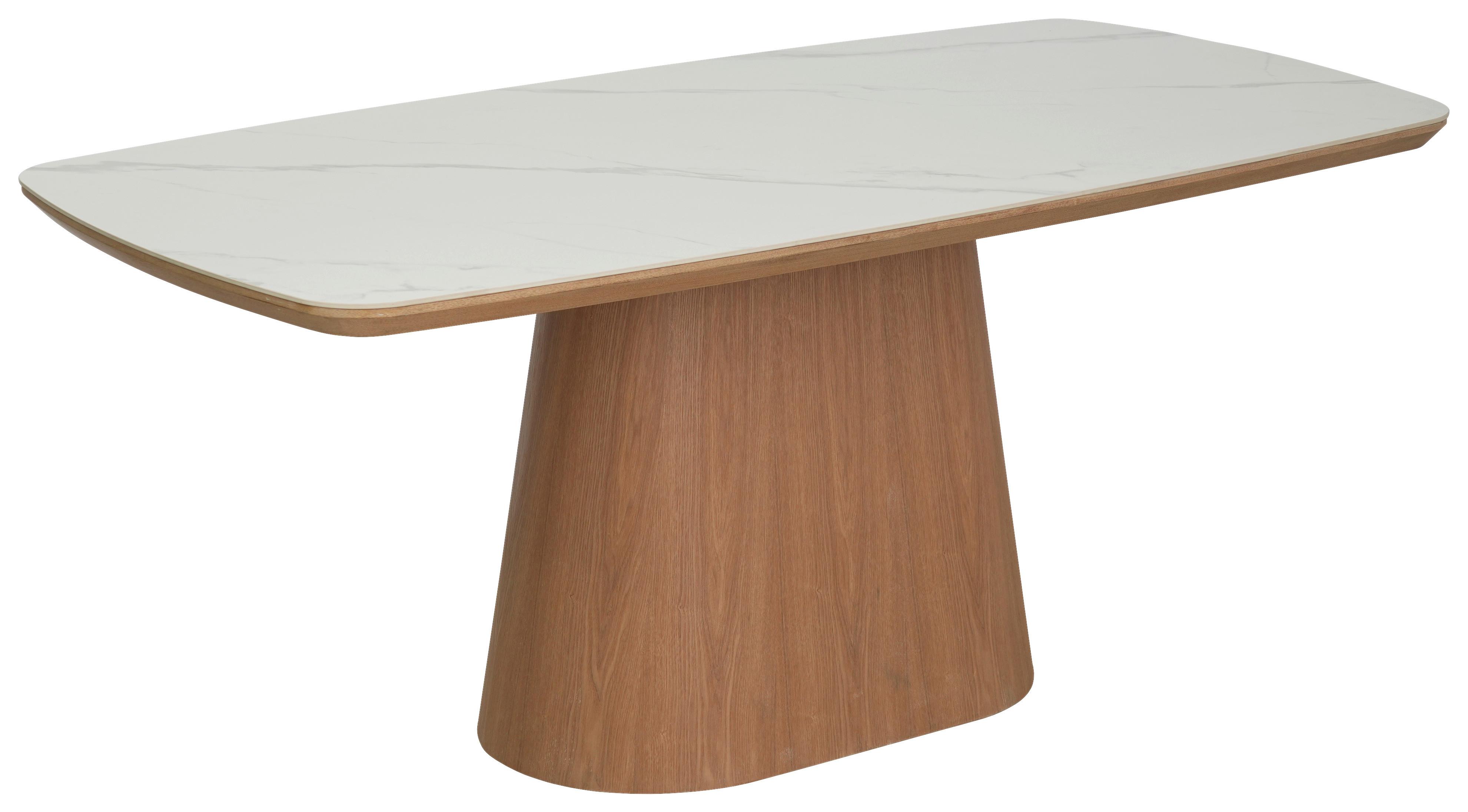 Esstisch Tallinn Naturfarben/Weiß L: 180 cm - Naturfarben/Weiß, MODERN, Keramik/Holzwerkstoff (180/90/76cm) - Livetastic