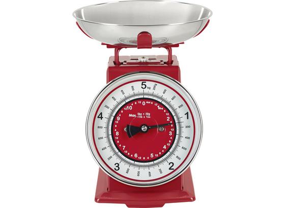 Váha Kuchyňská Retro - bílá/červená, kov (20,5/20,5/25,5cm) - Mömax modern living Váha Kuchyňská Retro - bílá/červená, kov (20,5/20,5/25,5cm) - Mömax modern living