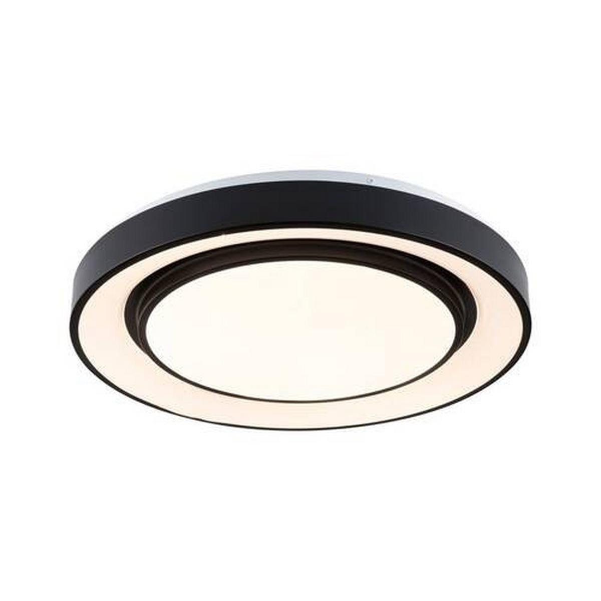 Deckenleuchte Ø 47,5 Cm 1-Flammig Dimmbar - Schwarz/Weiß, Design, Kunststoff/Metall (47,5/7cm) - Paulmann