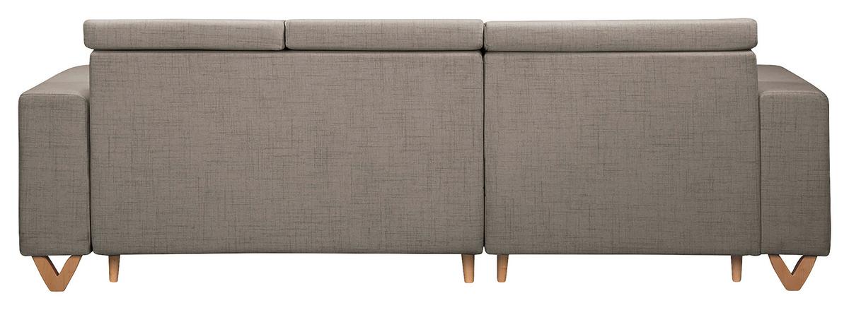 Ecksofa Bella Graphitfarben S: 257x174 Cm - Wengefarben/Graphitfarben, Design, Textil (257/174cm) - Livetastic