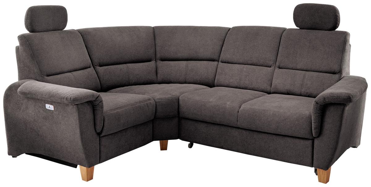 Ecksofa Parole Mit Bettkasten Anthrazit 186x237 Cm - Wildeiche/Anthrazit, KONVENTIONELL, Textil (186/237cm) - Livetastic