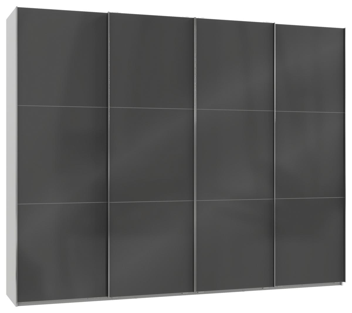 Schwebetürenschrank B: 300 Cm Level 36c Grau/weiß - Weiß/Grau, MODERN, Holzwerkstoff (300/236/65cm) - MID.YOU