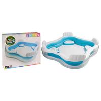 Medence Intex - kék/fehér, műanyag (229/229/66cm)