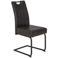 Szánkótalpas Szék Betty - fekete/antracit, Konventionell, textil/fém (43/99/60cm)