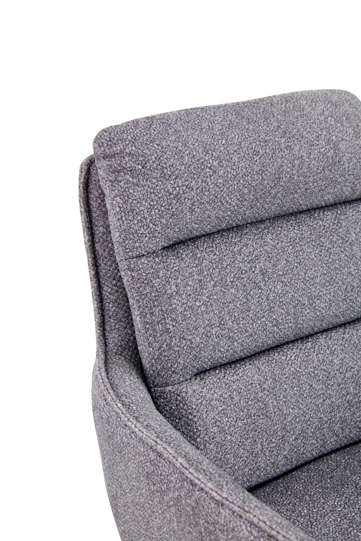 Armlehnstuhl Luce Grau/Schwarz B: 60 cm - Schwarz/Grau, MODERN, Textil/Metall (60/89/67cm) - MID.YOU