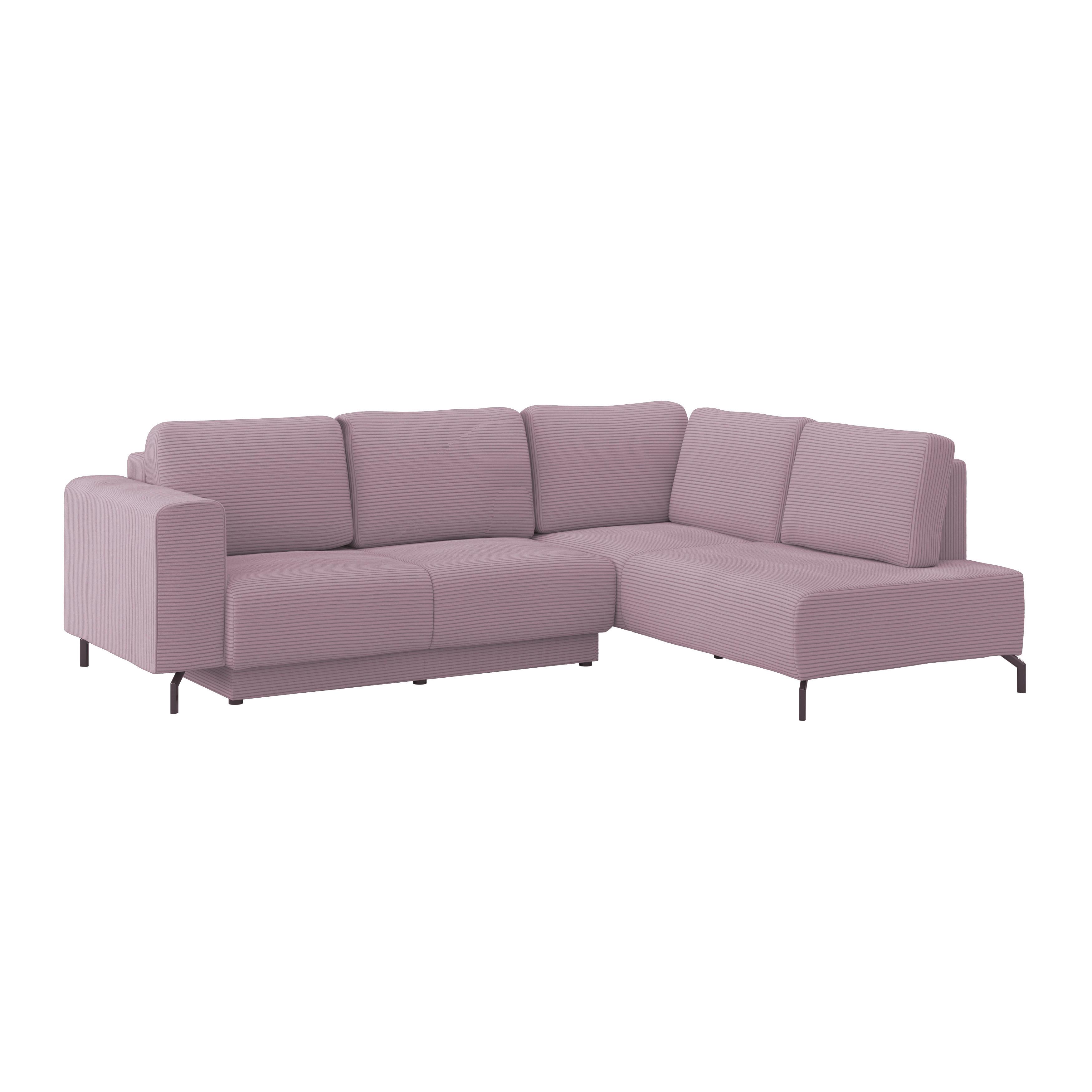 Rohová sedačka VENI, pravá, lilový menčester - lila/čierna, Modern, textil (272/210cm) - Ondega