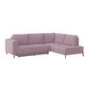 Ecksofa Veni Ecke R - Lila/Schwarz, MODERN, Textil (272/210cm) - Ondega