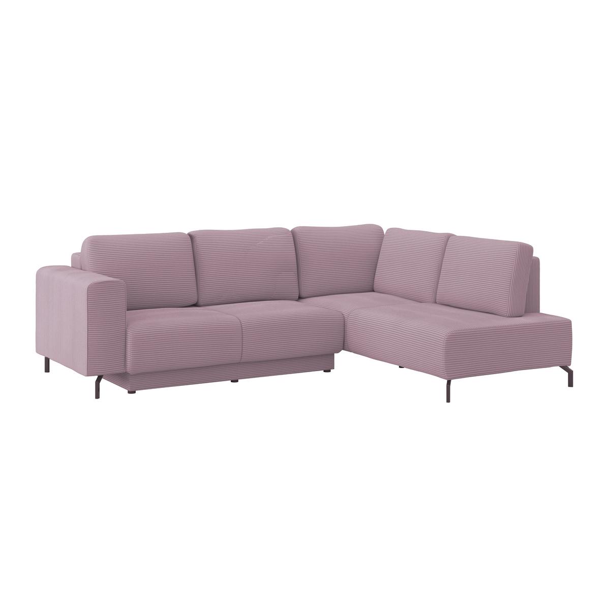 Rohová sedačka VENI, pravá, fialový manšestr - černá/fialová, Moderní, textil (272/210cm) - Ondega