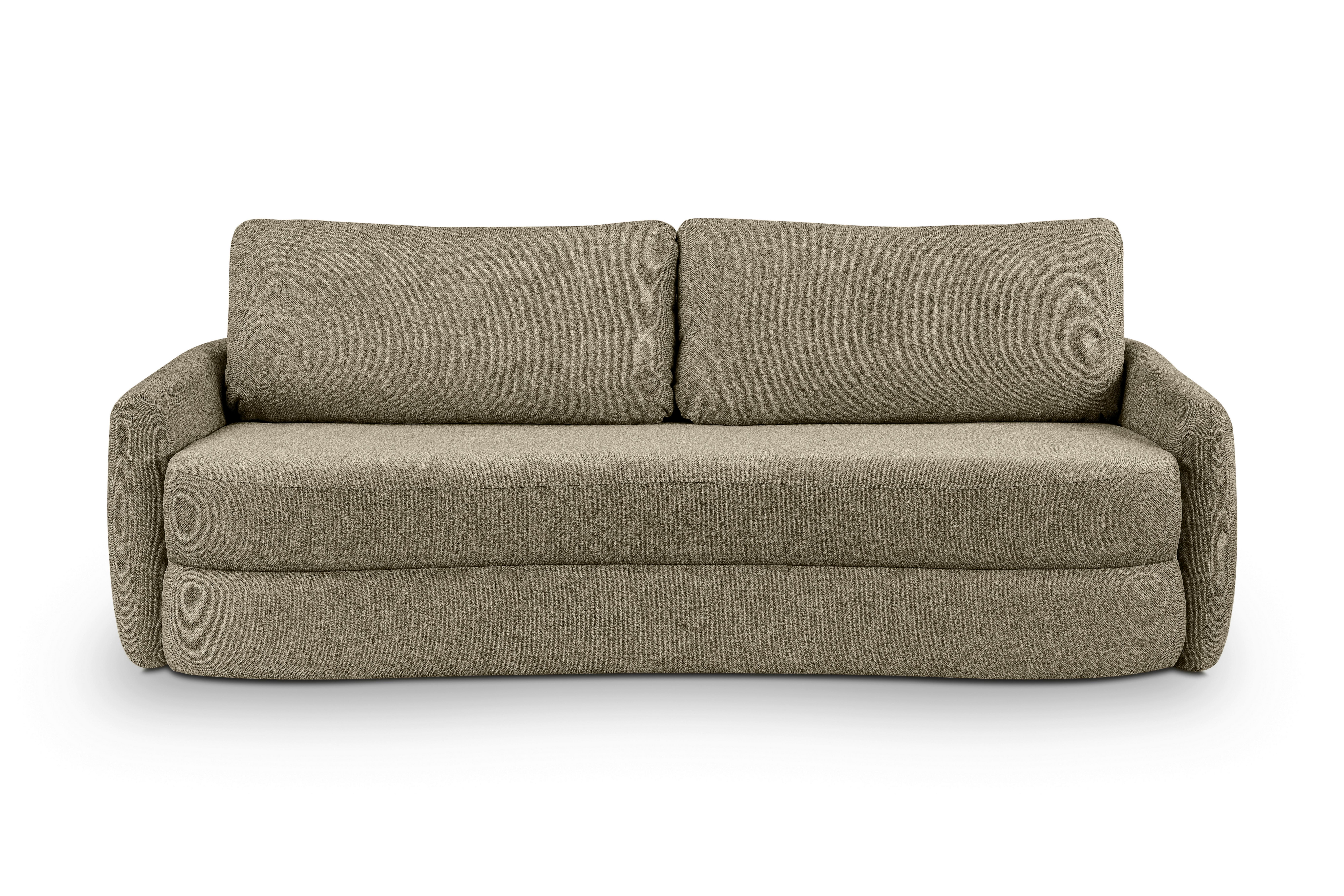 Schlafsofa Diana Grün B: 231cm - Schwarz/Grün, Basics, Holz/Textil (231/93/108cm) - MID.YOU