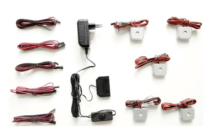 Glasbodenbeleuchtung 5-Tlg. 3,5 W Led dimmbar