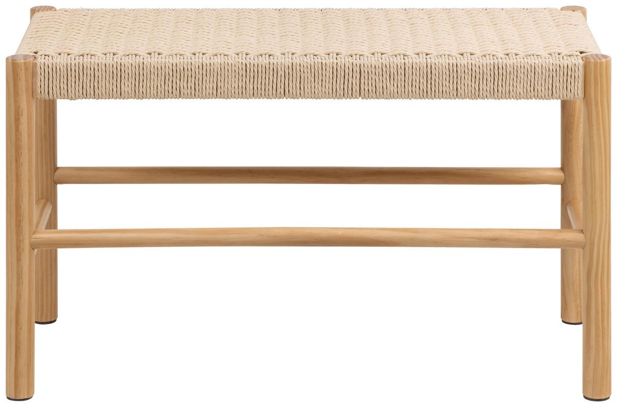 SEDACÍ LAVICE ALVIN - barvy borovice/přírodní barvy, Trend, dřevo/textil (80/45/35cm)