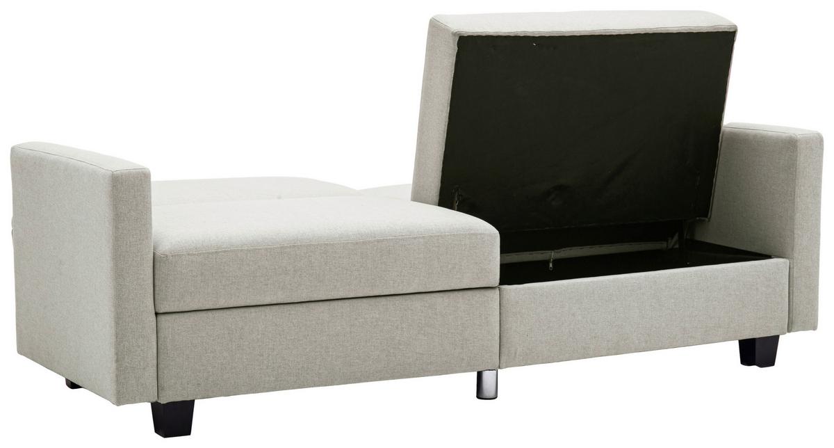 Schlafsofa Kipu Weiß B: 192 cm - Creme/Schwarz, Basics, Textil (192/76/85cm) - P & B