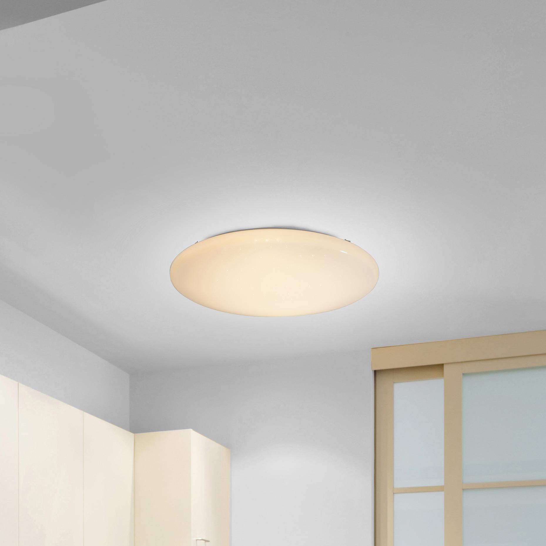 LED-Deckenleuchte Johanna Ø 70 cm dimmbar mit Fernbedienung - Weiß, Basics, Kunststoff/Metall (70/10cm) - Luca Bessoni
