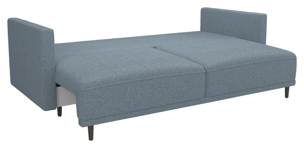 3-sitzer Sofa Mit Schlaffunktion Sofia B: 223 Cm - Türkis/Schwarz, Design, Textil (223/96/95cm) - MID.YOU
