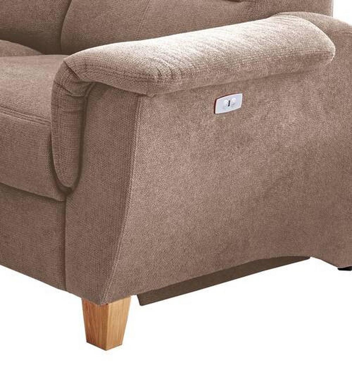Ecksofa Parole Hellbraun S:237/186 cm - Wildeiche/Hellbraun, KONVENTIONELL, Textil (237/186cm) - Livetastic