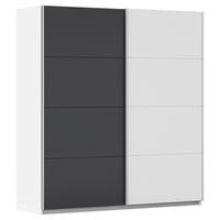 Schwebetürenschrank Subito - Graphitfarben/Weiß, MODERN, Holzwerkstoff (181/197/61cm) - Rauch Möbel