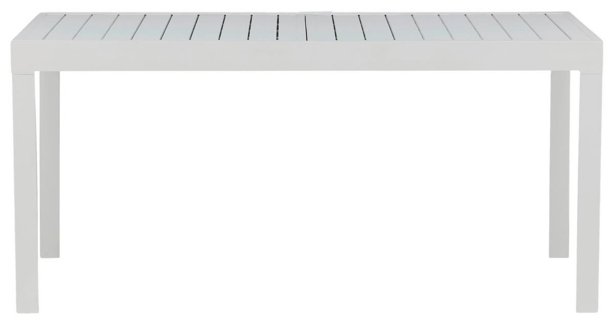 Gartentisch Marbella - Weiß, KONVENTIONELL, Metall (160/100/75cm) - Gardenson