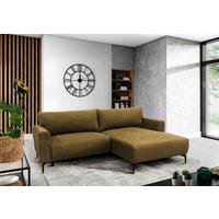 Ecksofa Prince Gelb S: 240x163 Cm - Gelb/Schwarz, Design, Textil (240/163cm) - MID.YOU