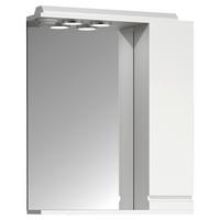 Spiegelschrank Silora L 1-Türig BxHxT: 60x71x14 cm - Weiß, MODERN, Glas/Holzwerkstoff (60/71/14cm) - MID.YOU