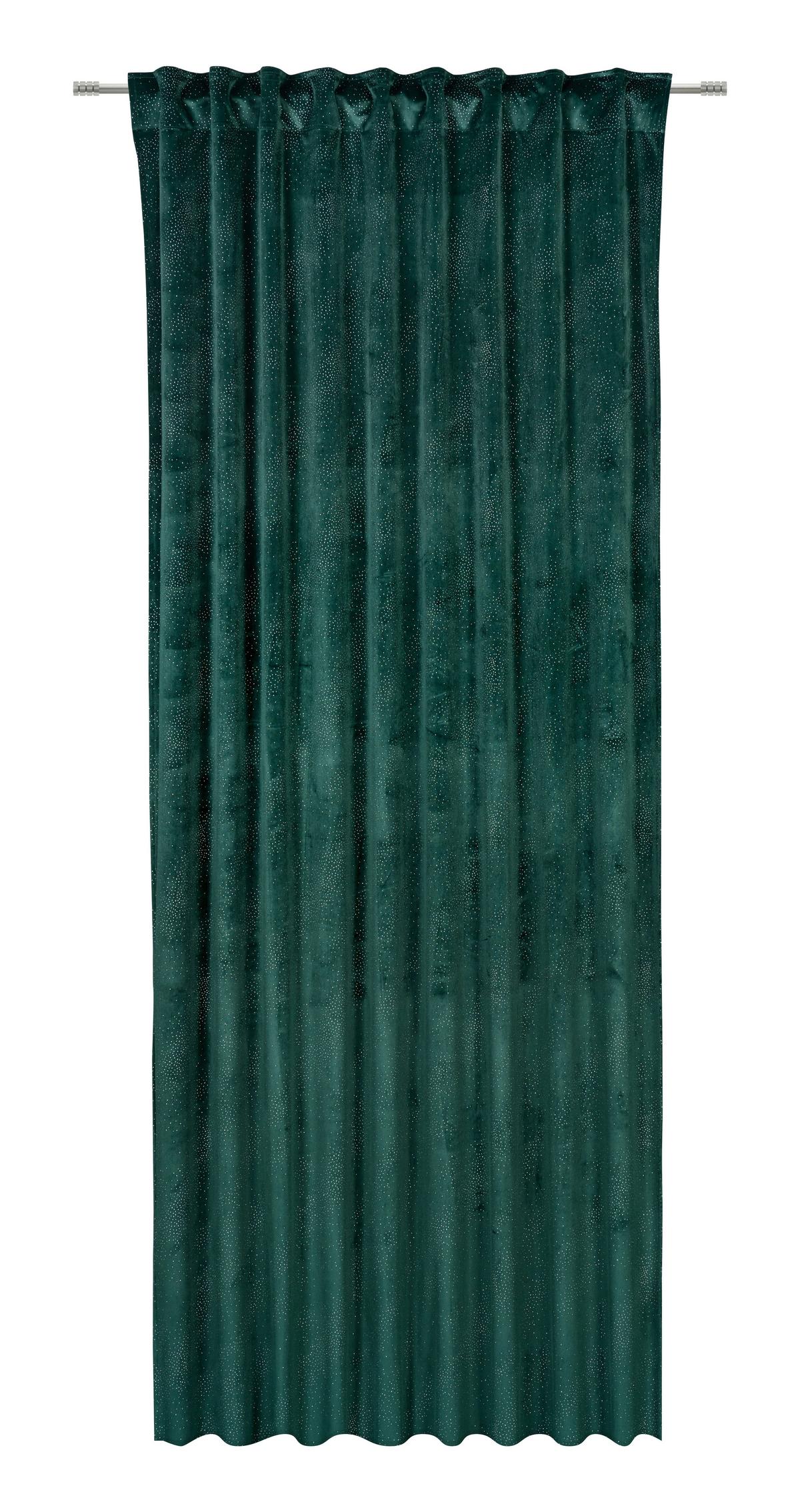 HOTOVÝ ZÁVĚS LUCIA - zelená, textil (140/245cm) - Mömax